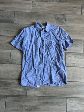 PD&C Light Blue Short-Sleeve Button-Down Shirt